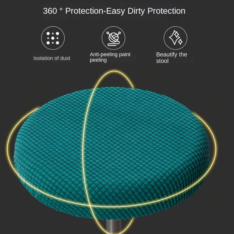 Adjustable Round Chair Cover Removable Washable Protector for Dining Room