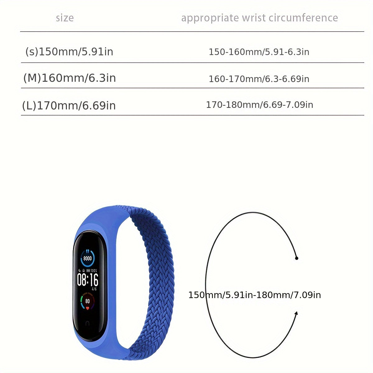 Nylon Braided Single Circle Stretch Wristband for Xiaomi Smartwatch Watch Band