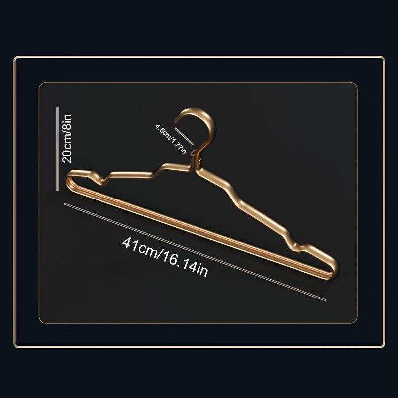 Juego de 5 perchas de metal para ropa, perchas antideslizantes y de alta resistencia para armario