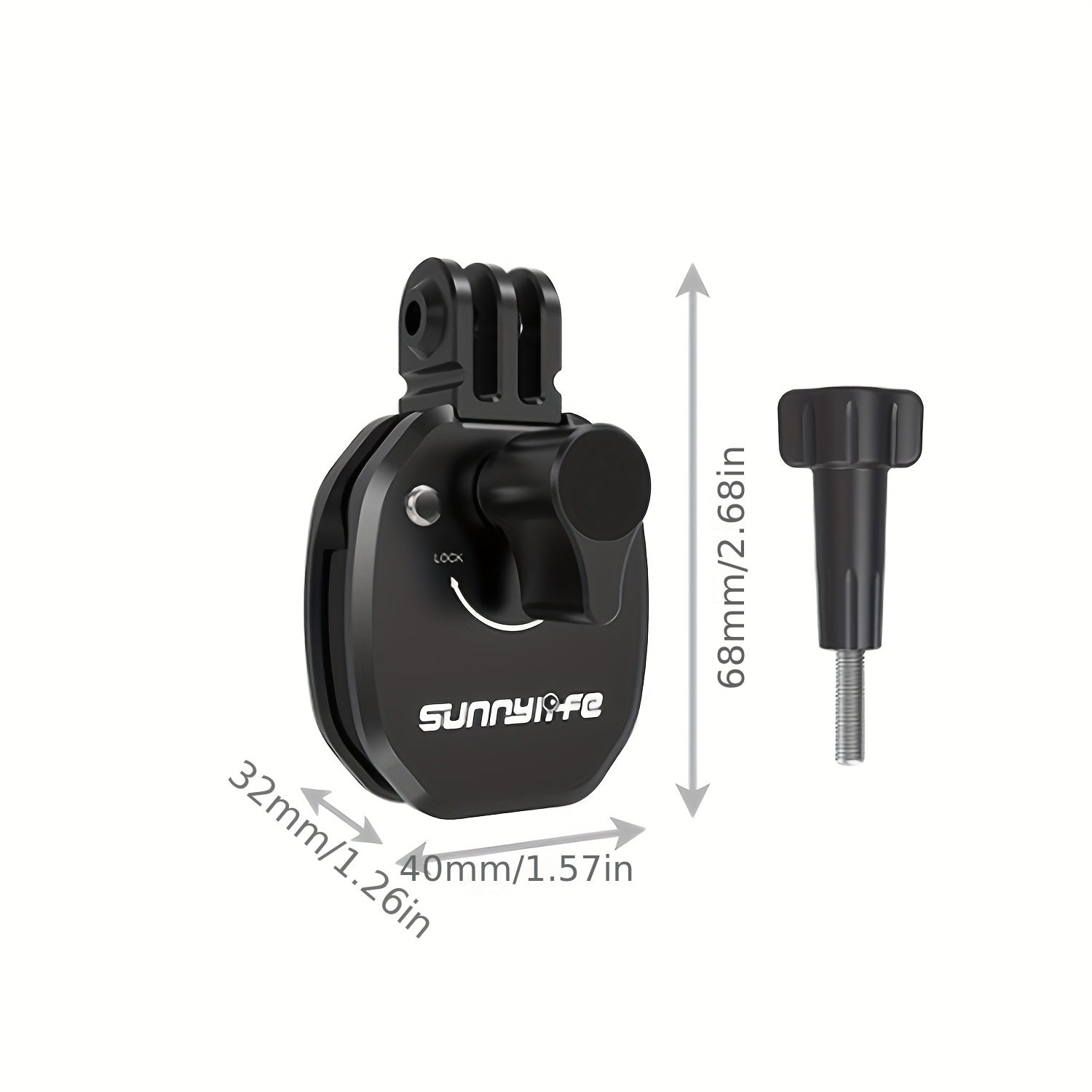 Motorcycle Windshield Action Camera Mount Aluminum Alloy Compatible with HERO8-12, Insta360 X3/X4, DJI Osmo Action