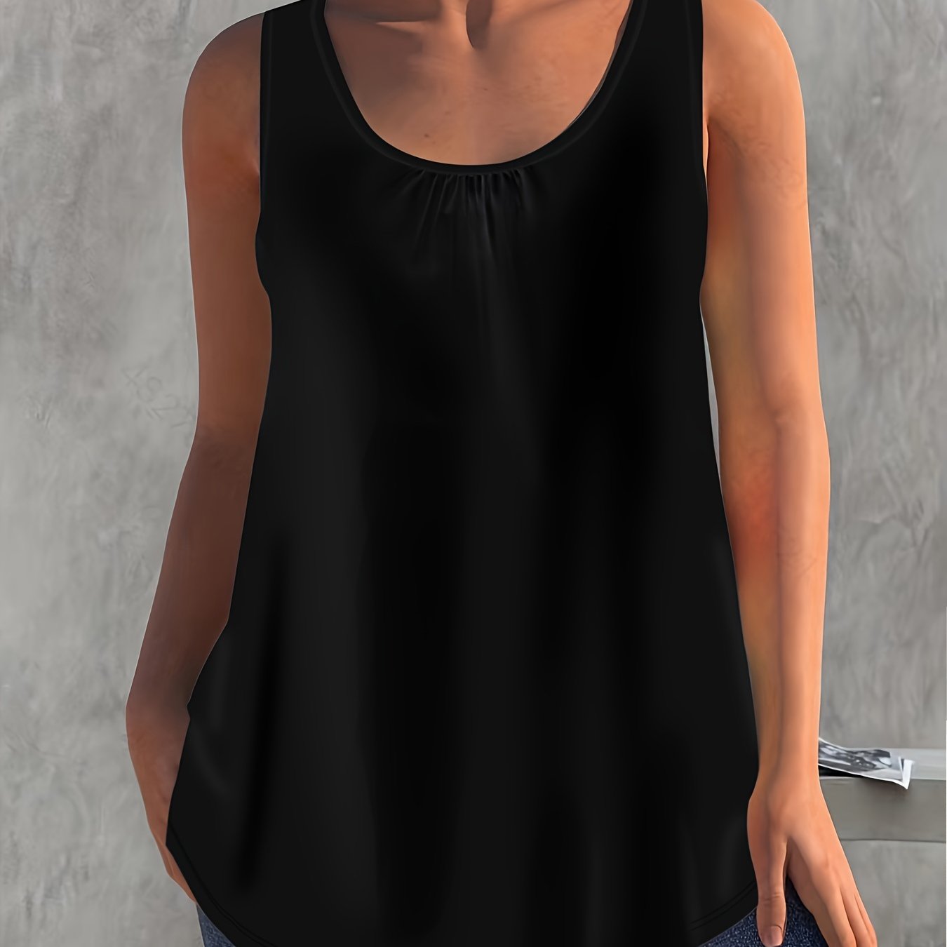 Girls Solid Color Pleated Vest Fashion Top