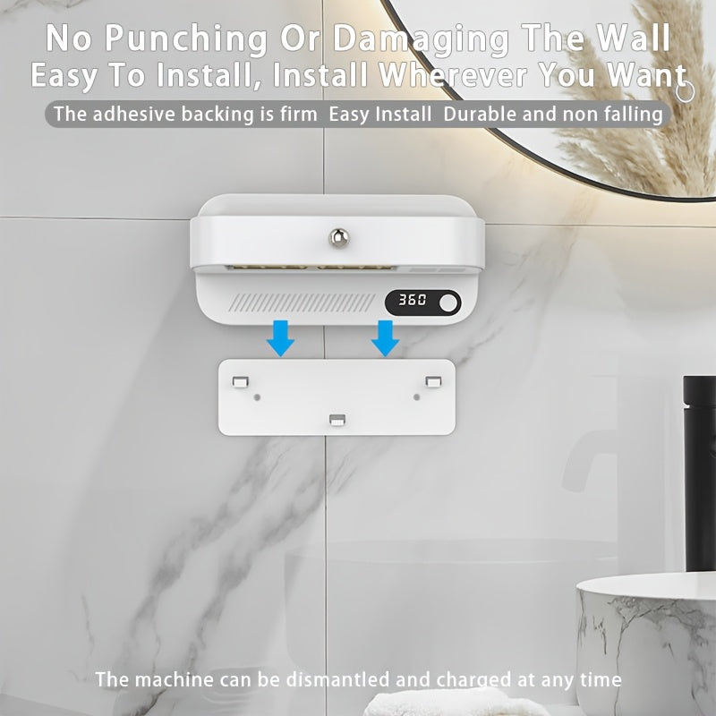 Wall-Mounted UV Toothbrush and Razor Dryer Holder with Fan Drying and USB Charging