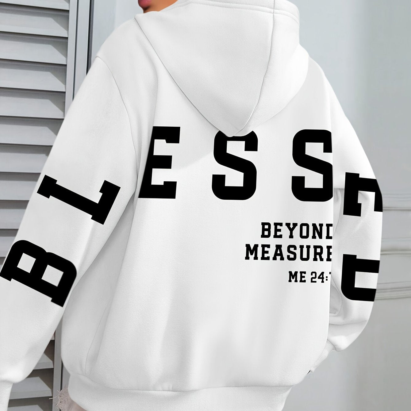 Plus Size Women’s Fleece Hoodie With Pocket Long Sleeve Winter Fall