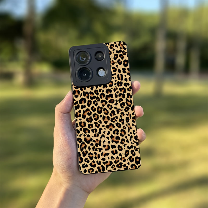 Leopard Print Phone Case for iPhone Samsung Redmi Anti-Fall Soft Thickened