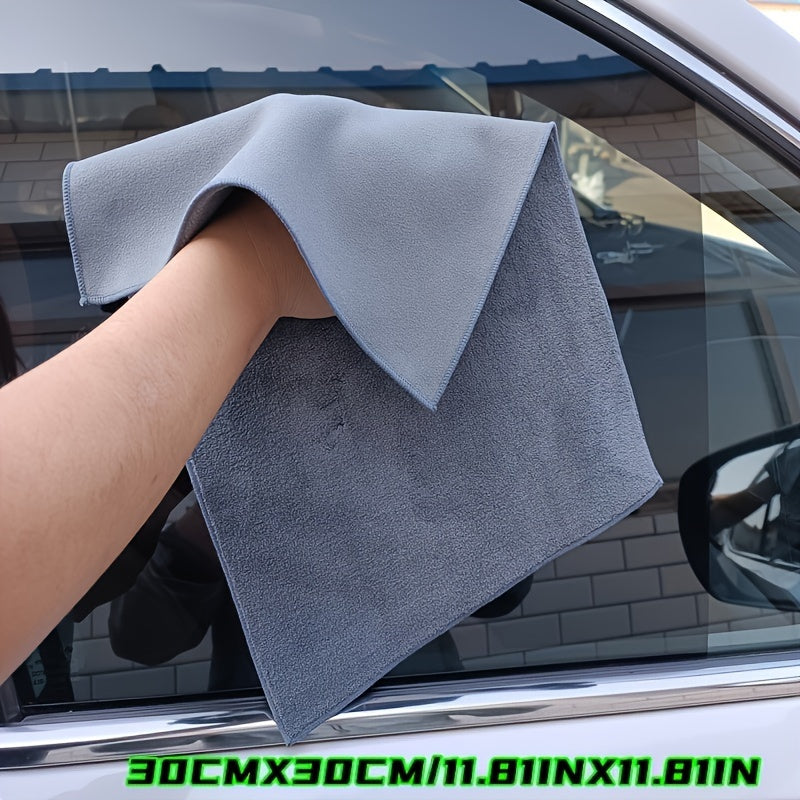 Microfiber Car Towel in 4 Sizes Grey Reusable Scratch-Free Detailing and Cleaning