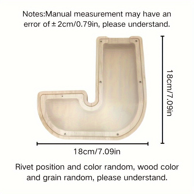 Personalized Wooden Alphabet Letters Set with 26 A-Z Transparent Blocks for Gifts and Home Decor