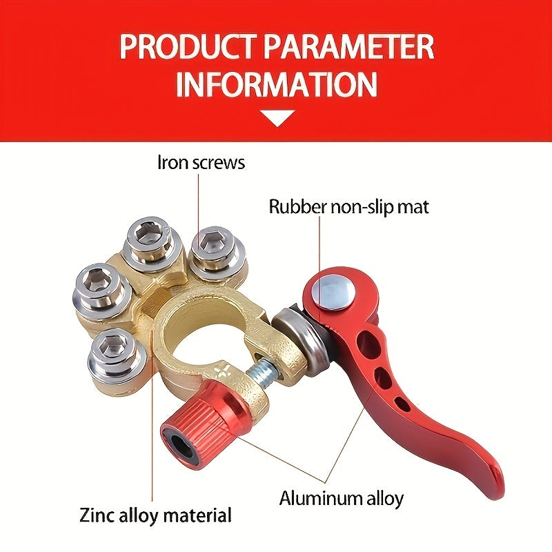 Juftlik Zink Alloy Avtomobil Batareyasi Kabel Ulanishlari Tez Uzilish Post Klamp