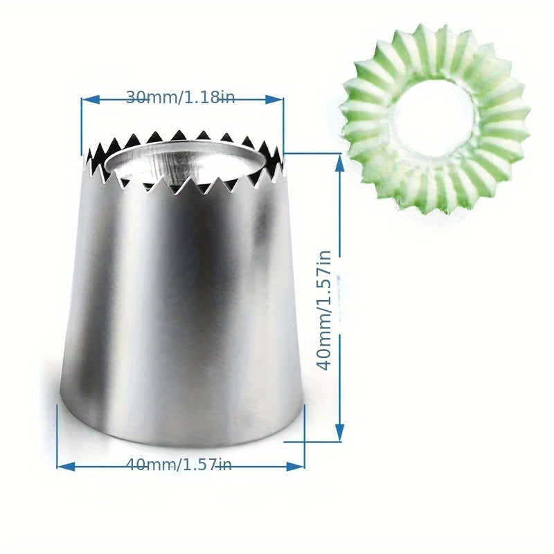 Katta zanglamas po'latdan yasalgan qozon dekoratsiyasi uchun nozzle - muzlatish, kekslar, pechene uchun rus muzlatgichi - pishirish uchun zarur bo'lgan aksessuar va oshxona asbobi