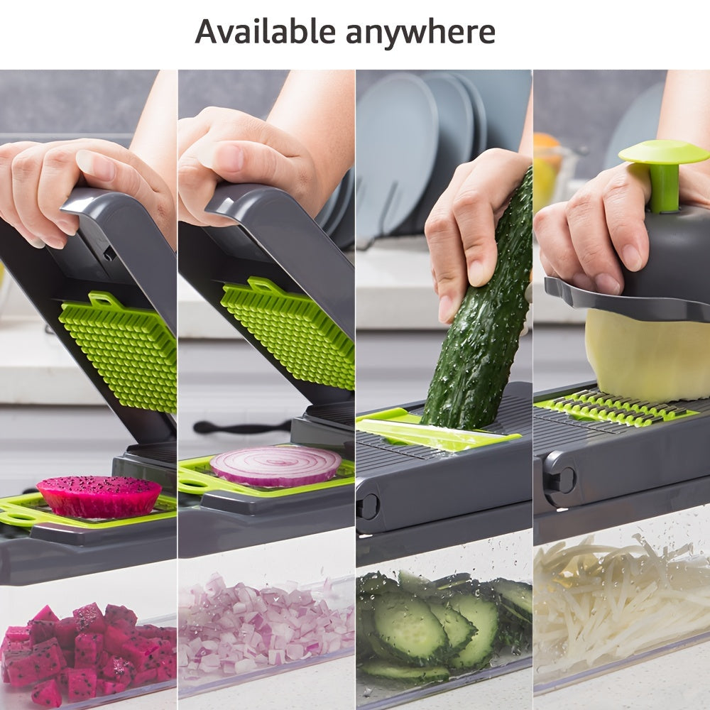 14-in-1 Vegetable Chopper Food Processor Slicer Dicer Onion Potato Cucumber