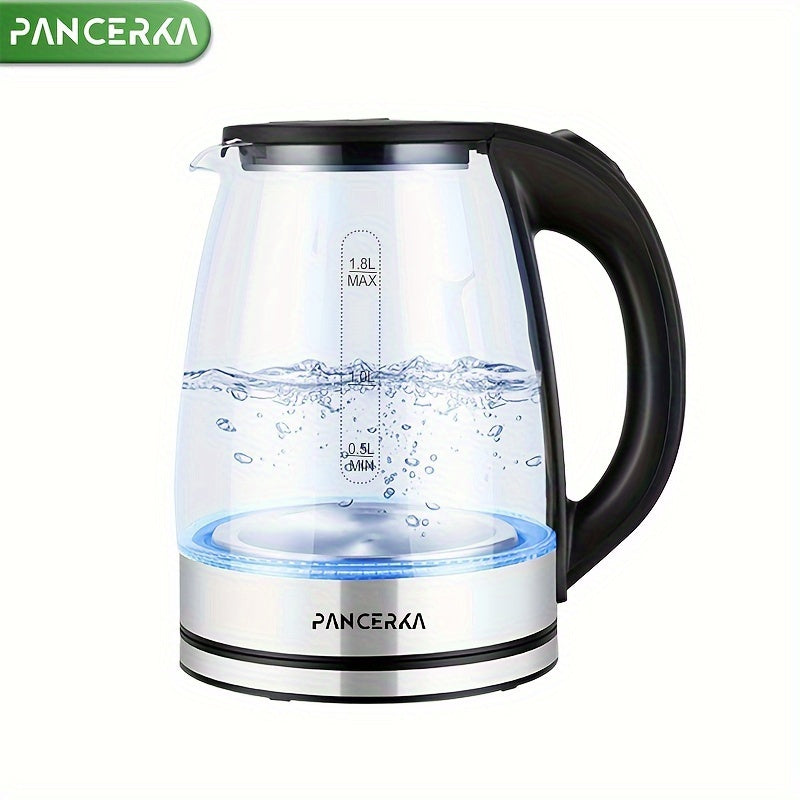 Electric Kettle 1.8L Glass LED Illumination Auto Shutoff Boil-Dry Protection 220V