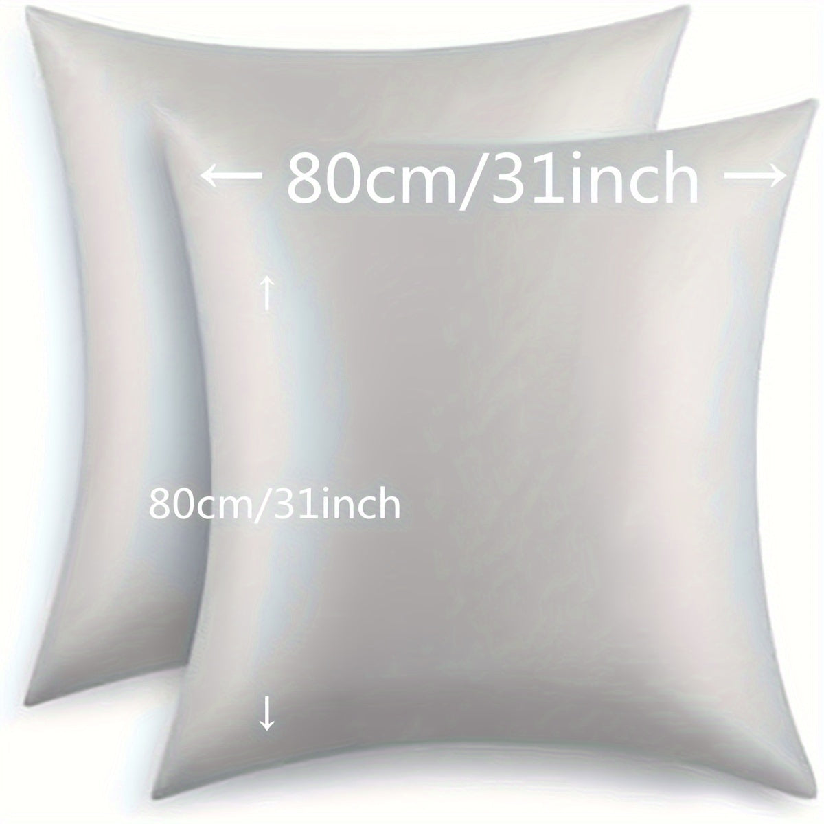 Luxurious Satin Pillowcases Solid Color Zipper Closure Skin-Friendly Hair-Protective
