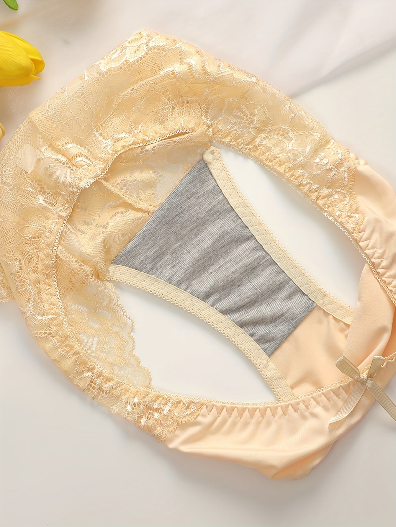 Women's Floral Lace Lingerie Set with Push-Up Bra and See-Through Briefs