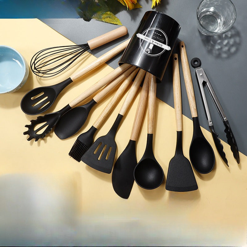 Silicone Kitchen Utensil Set 12 Pieces Non-Stick Food Grade Cooking Tools