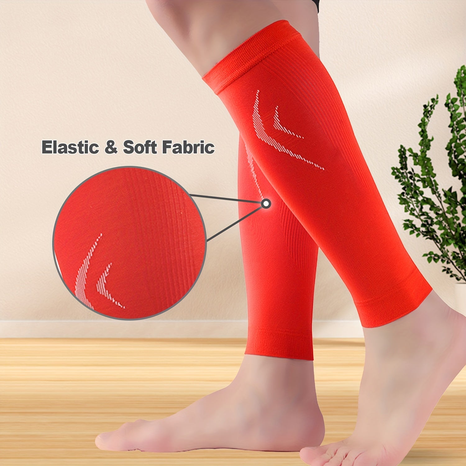 Men Women Calf Compression Sleeves 15-20mmHg Leg Footless Socks Summer