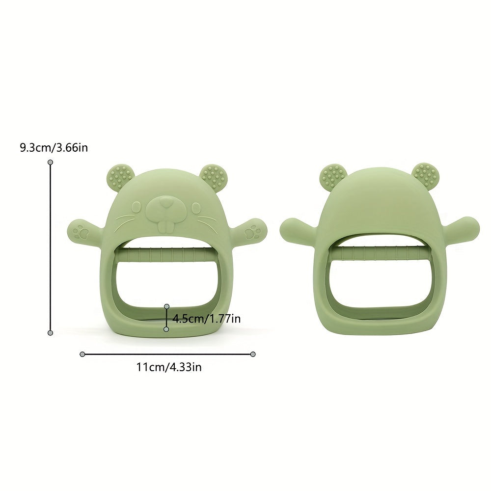 Baby Silicone Teether Groundhog Shape for Infants and Toddlers Christmas Gift