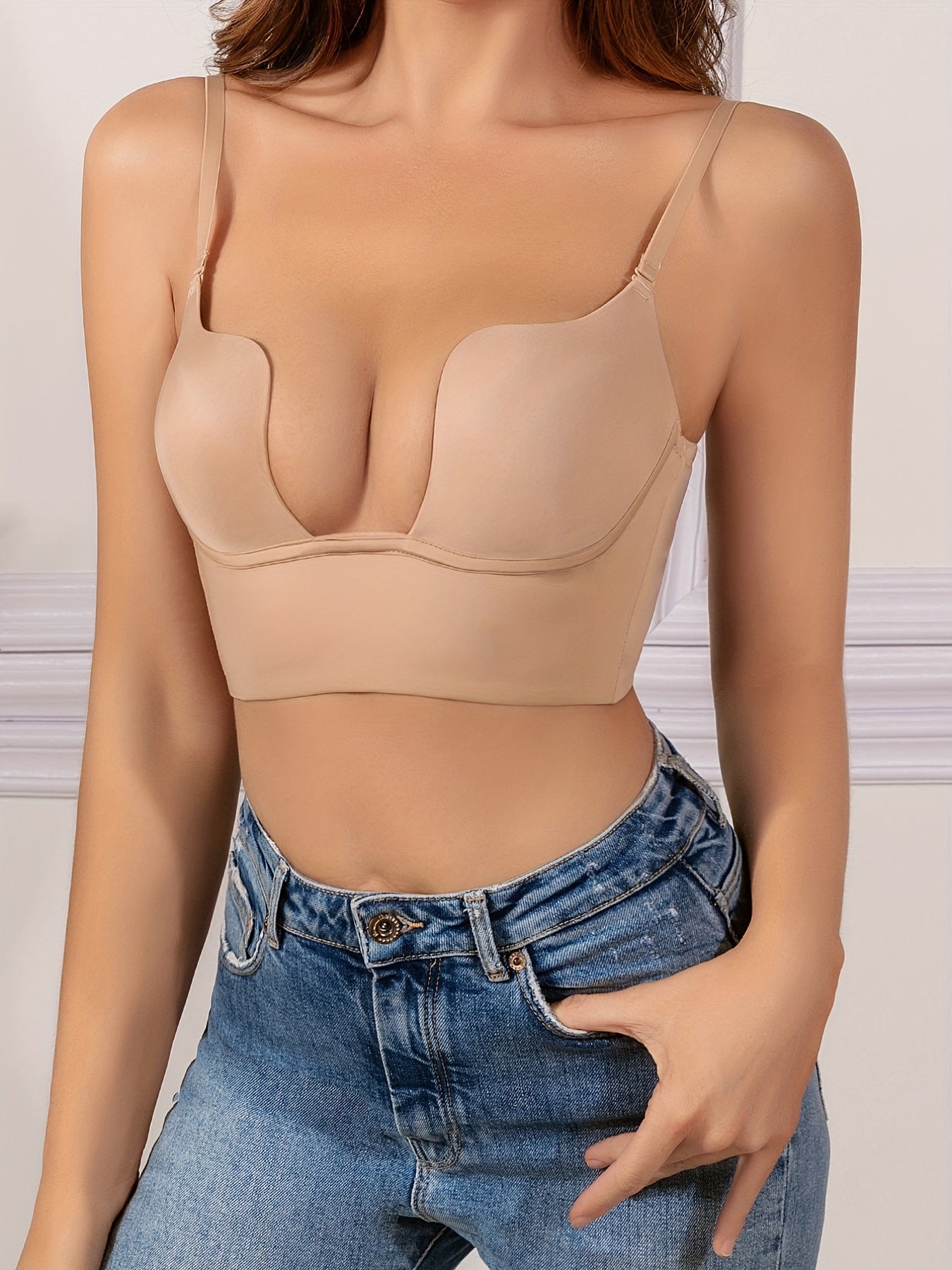 Women's Push Up T-Shirt Bra Lingerie with Scoop Design