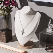 Soporte de joyería de madera en forma de corazón para collares, relojes y accesorios