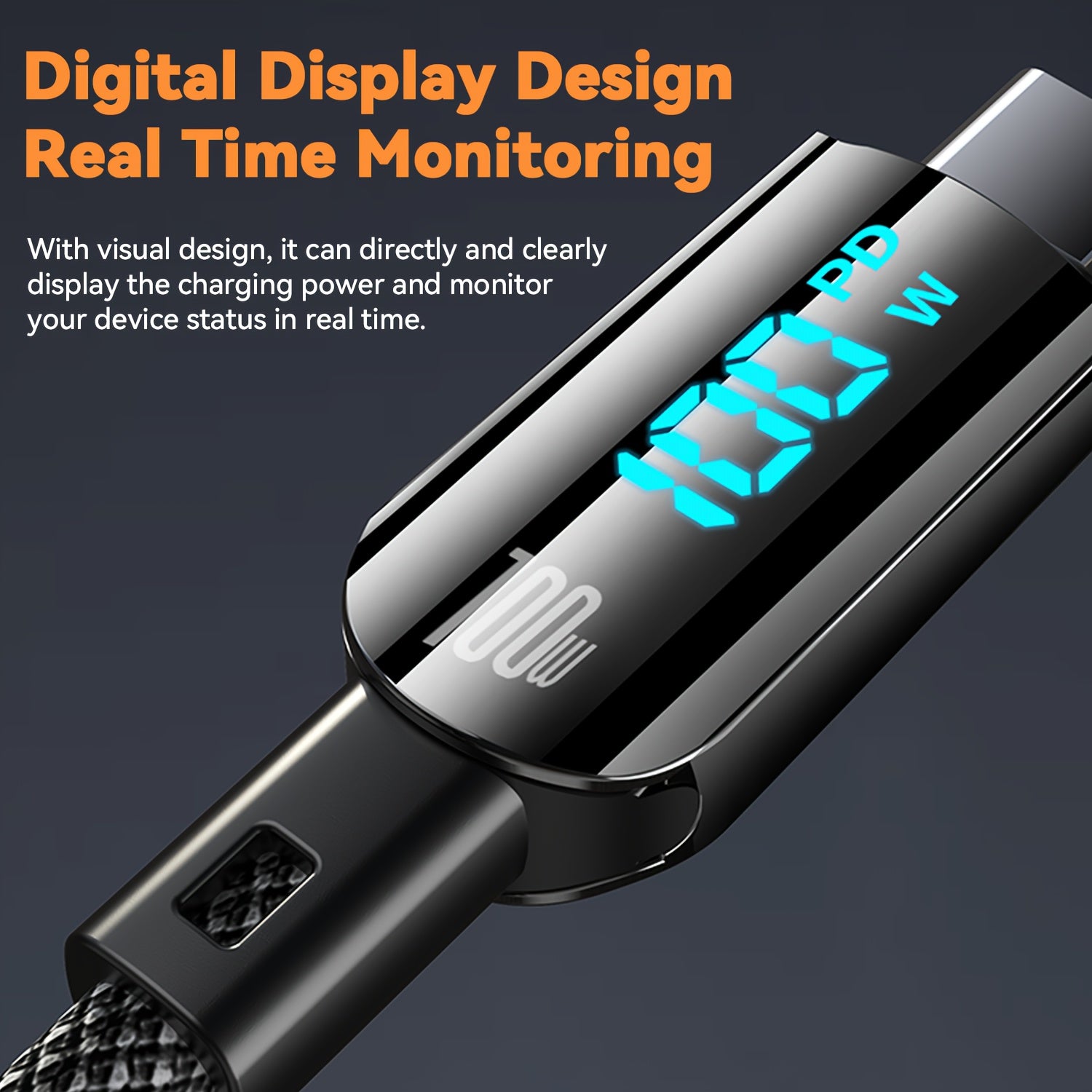 100W USB-A to Type C Fast Charging Data Cable for Smartphones and Devices