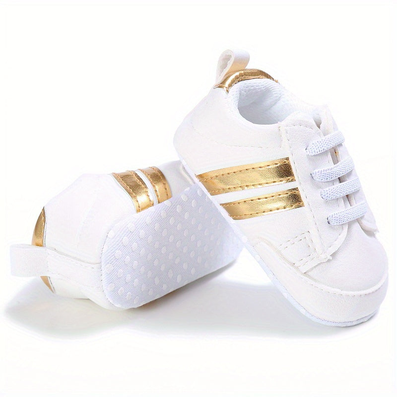 Infant Soft Bottom Stripes Light-Up Sports Shoes for Newborns Spring Fall