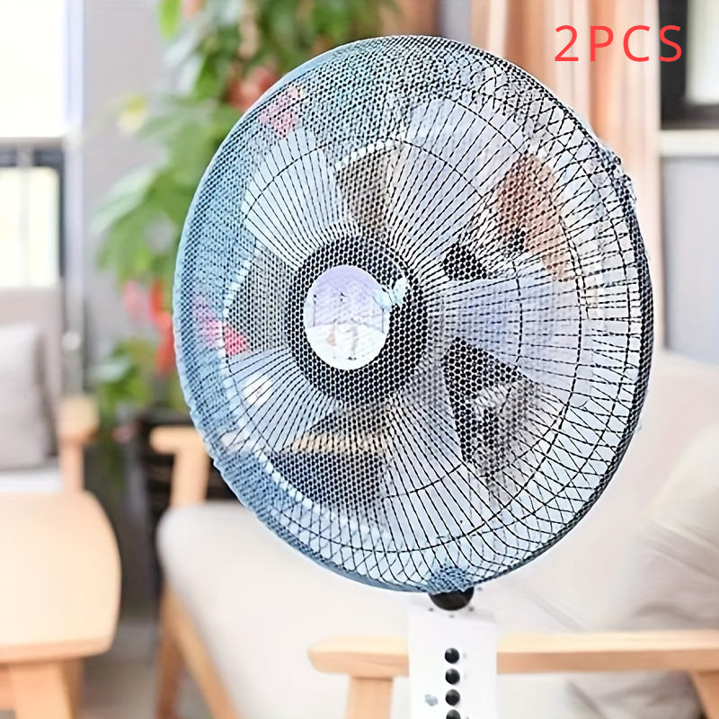 2-Pack Universal Reusable Fan Dust Covers Hand and Machine Washable Suitable for Bedroom Kitchen Living Room Outdoor Fans