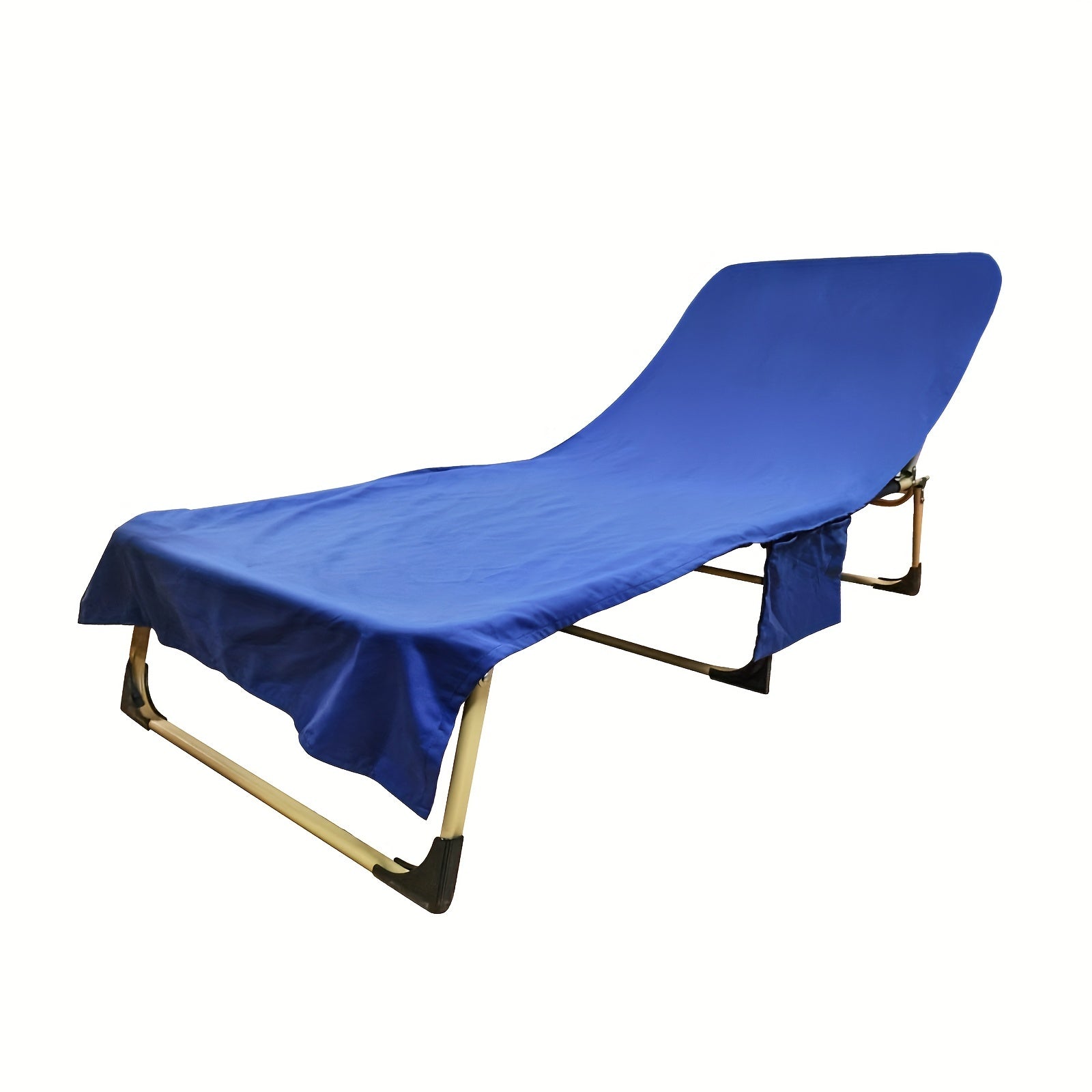 Soft Quick-Dry Chaise Lounge Cover with Side Pockets for Indoor Outdoor Use