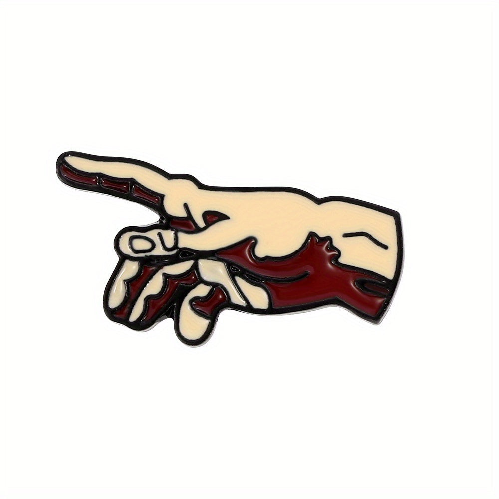 Adam Alloy Badge bilan Xudo Qo'li Adamga Cho'zib Turgan