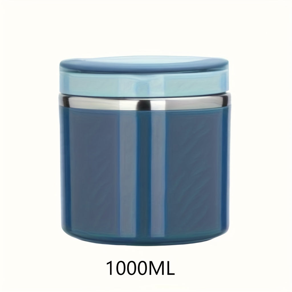 Gran tarro de almuerzo aislado de acero inoxidable de gran capacidad, recipiente reutilizable para sopa y desayuno