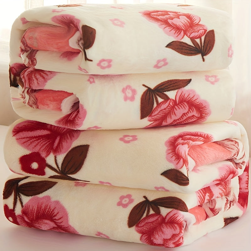 Contemporary Flannel Fleece Blanket Lightweight Warm Sofa Bed Car Use