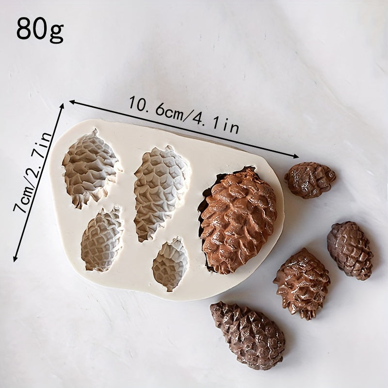 Pine Cone Fondant Mold 3D Silicone Cake Decorating Tool for Candy Chocolate