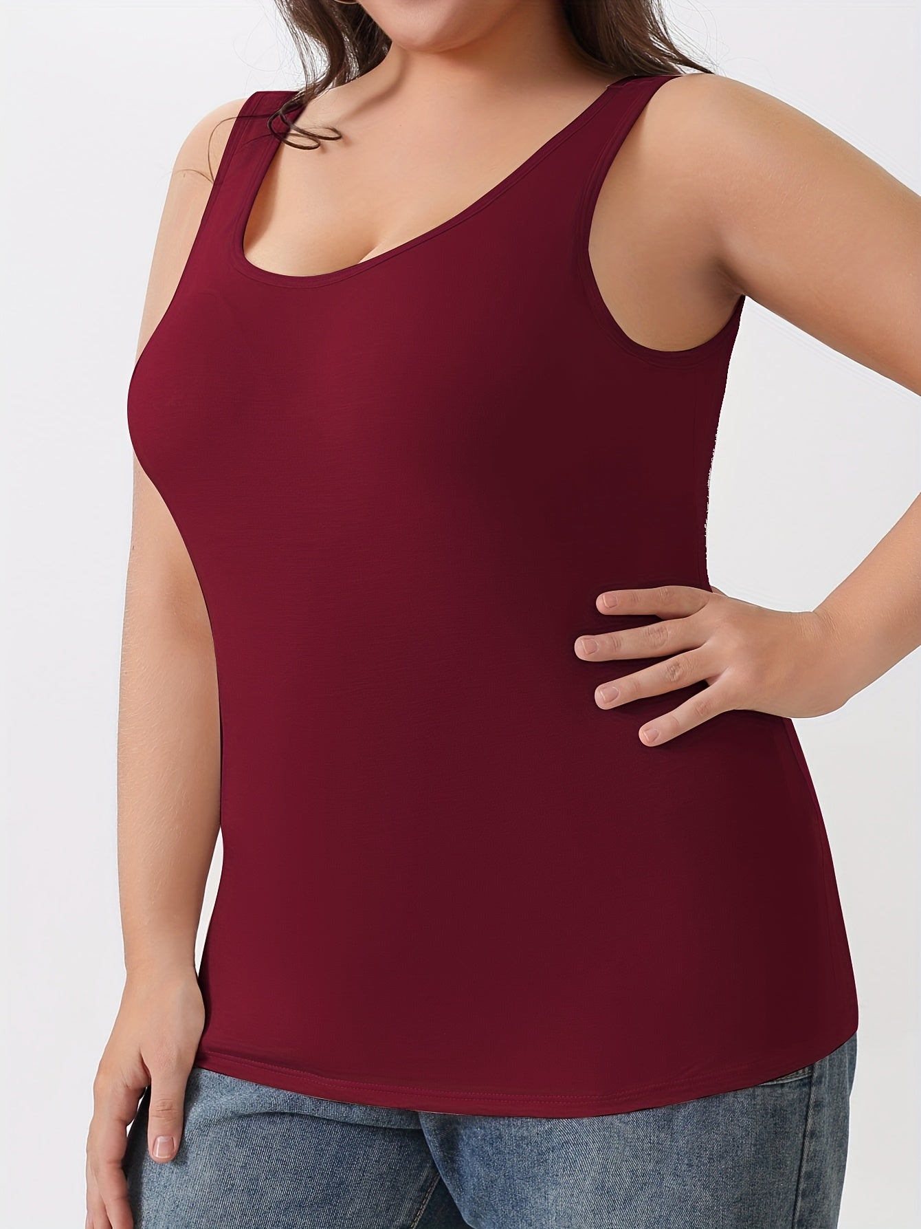 Plus Size Sleeveless Sports Tank Top Breathable Stretchy Athletic Wear