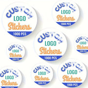 Personalized Waterproof Adhesive Labels with Custom Logo Stickers, 1.5-12.7cm