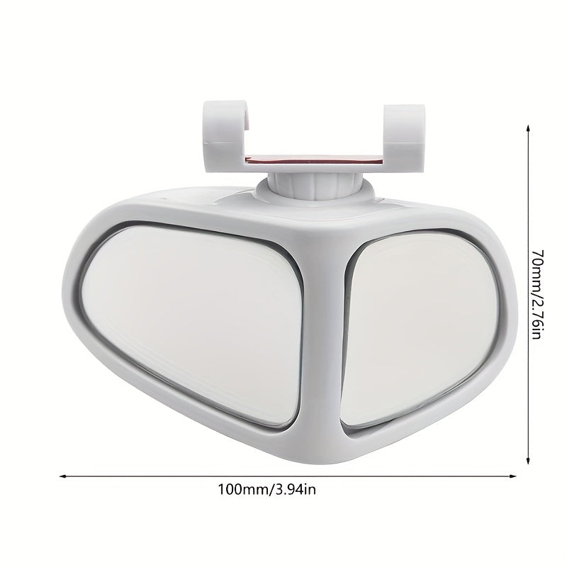 Universal 360° Rotatable Oval Blind Spot Mirrors for Cars and Trucks