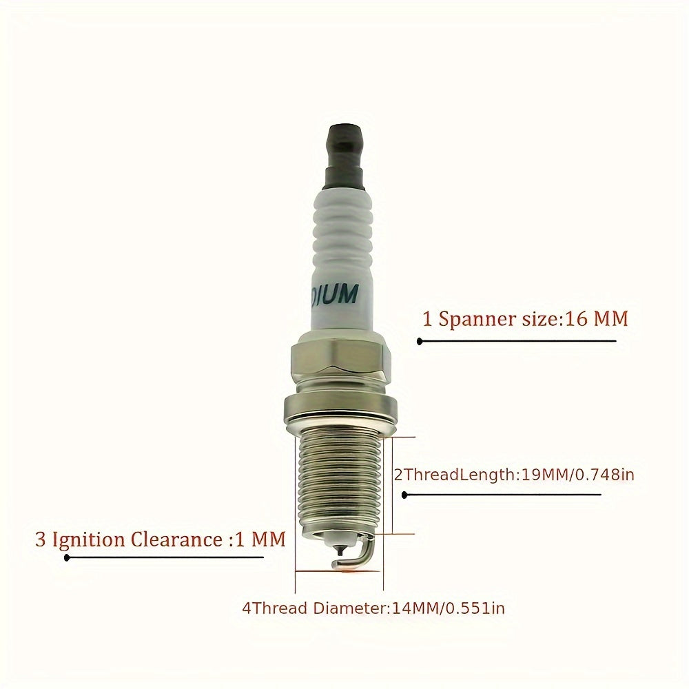 4 Pack Iridium Power Spark Plugs High-Performance for Car Vehicles Compatibility