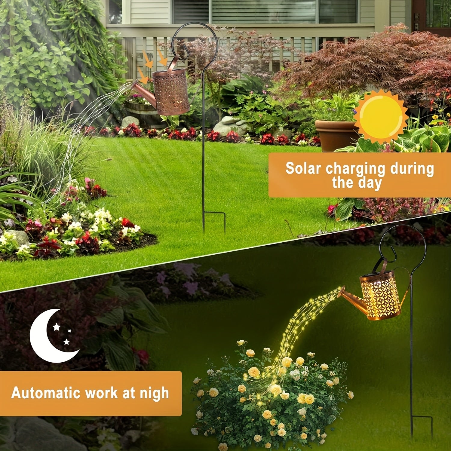 Outdoor Solar Garden Light Kettle Lantern for Pathway Lawn Patio Yard Decoration