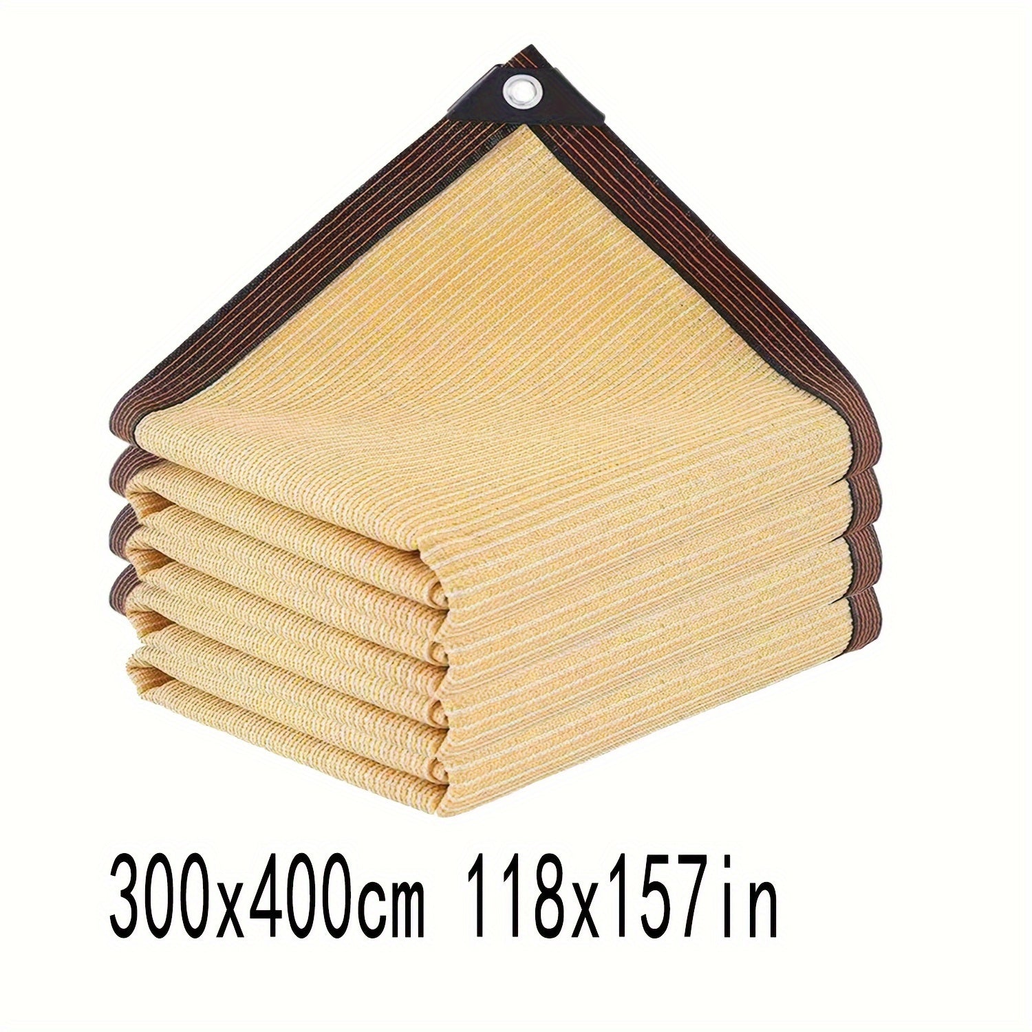 Дышащая бежевая сетчатая ткань для тени с 90% UV-защитой для уличных зон