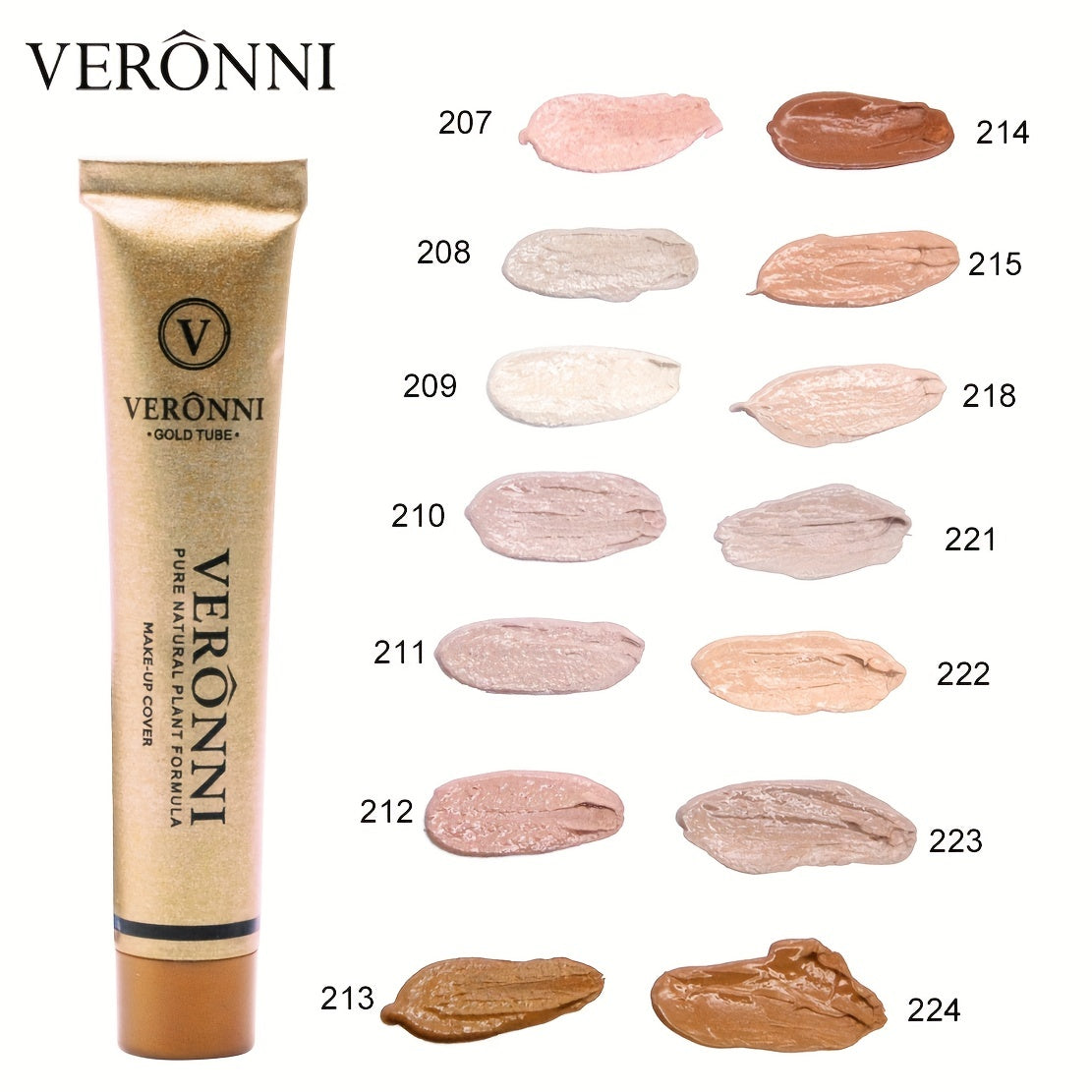 Crema correctora y aclaradora para mujer 14 colores a prueba de agua cobertura total