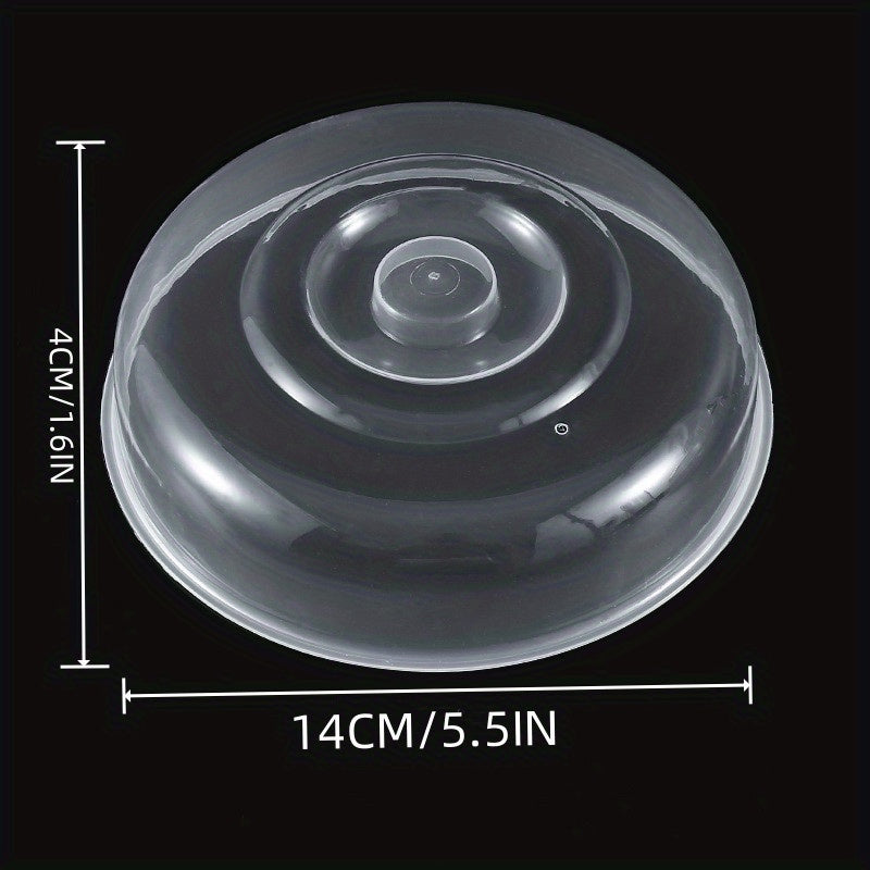 Two Pieces Round Plastic Microwave Splatter Guards Dustproof Breathable Heat-Resistant