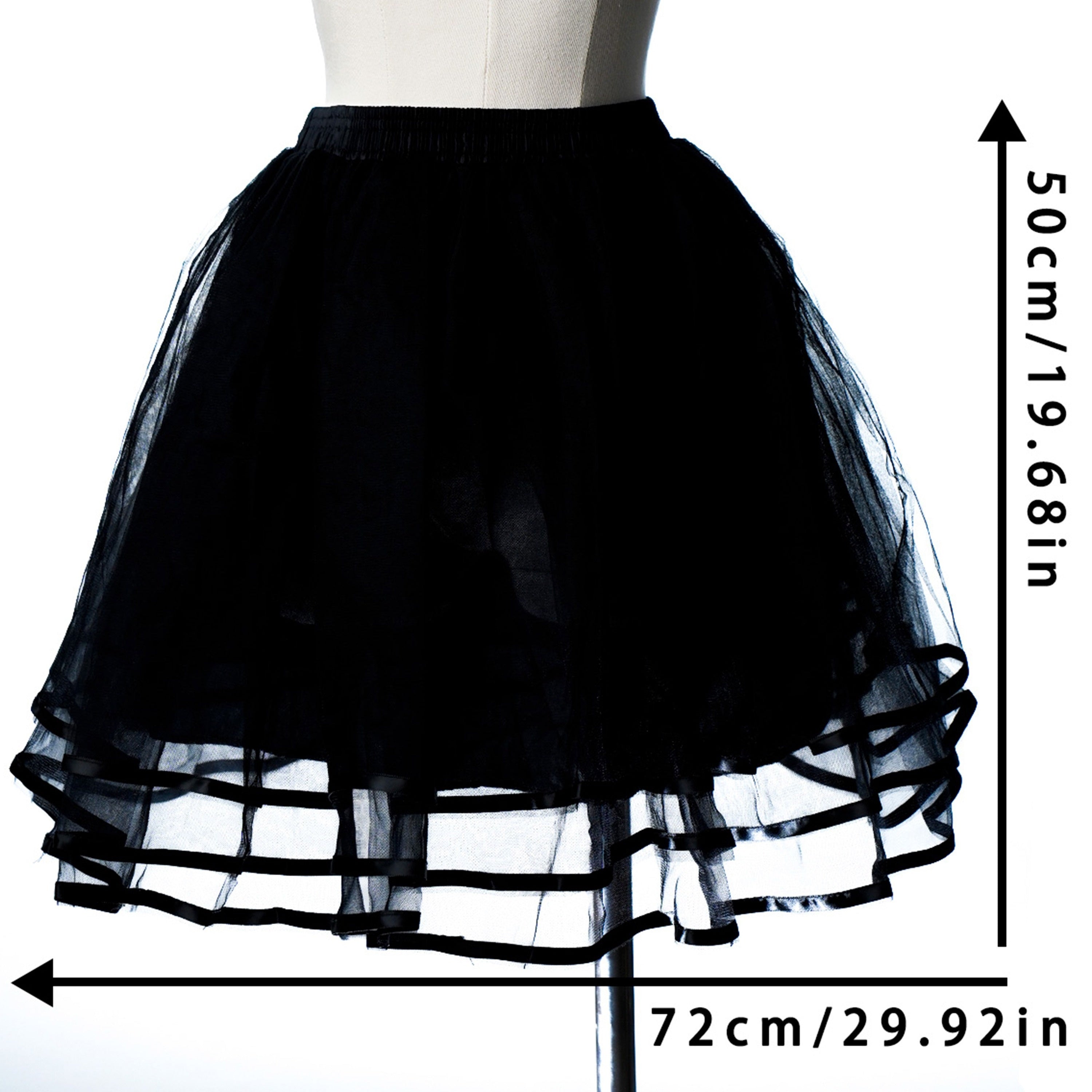 Women's Tulle Skirt with Ribbon Detail in Mesh Fabric for Weddings and Formal Wear