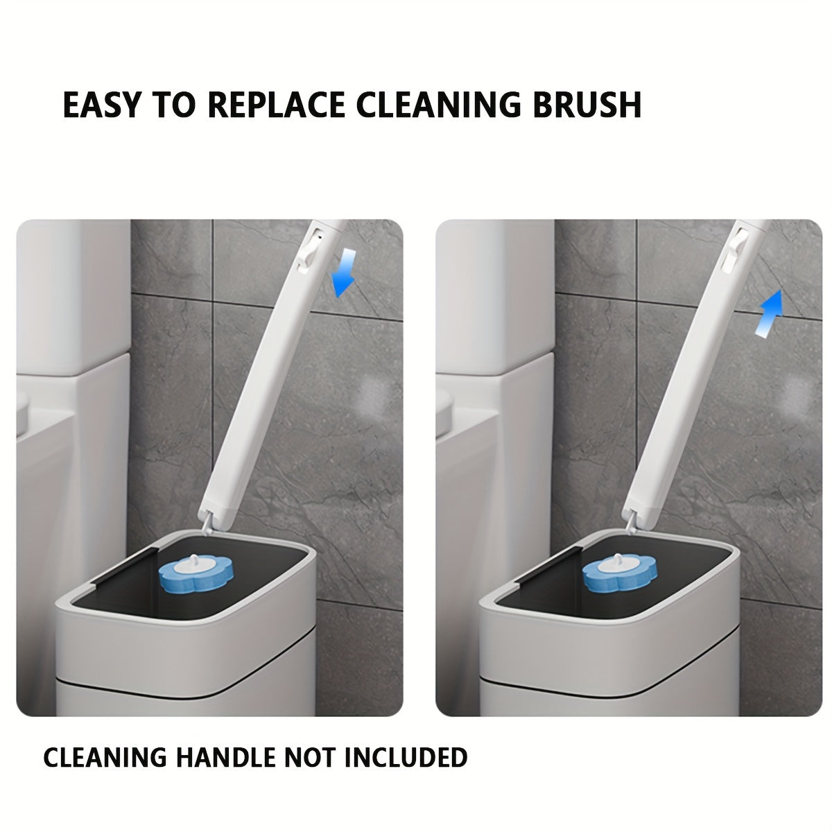 Pack of 18 Disposable Toilet Brush Head Refills for Easy Replacement and Deep Cleaning