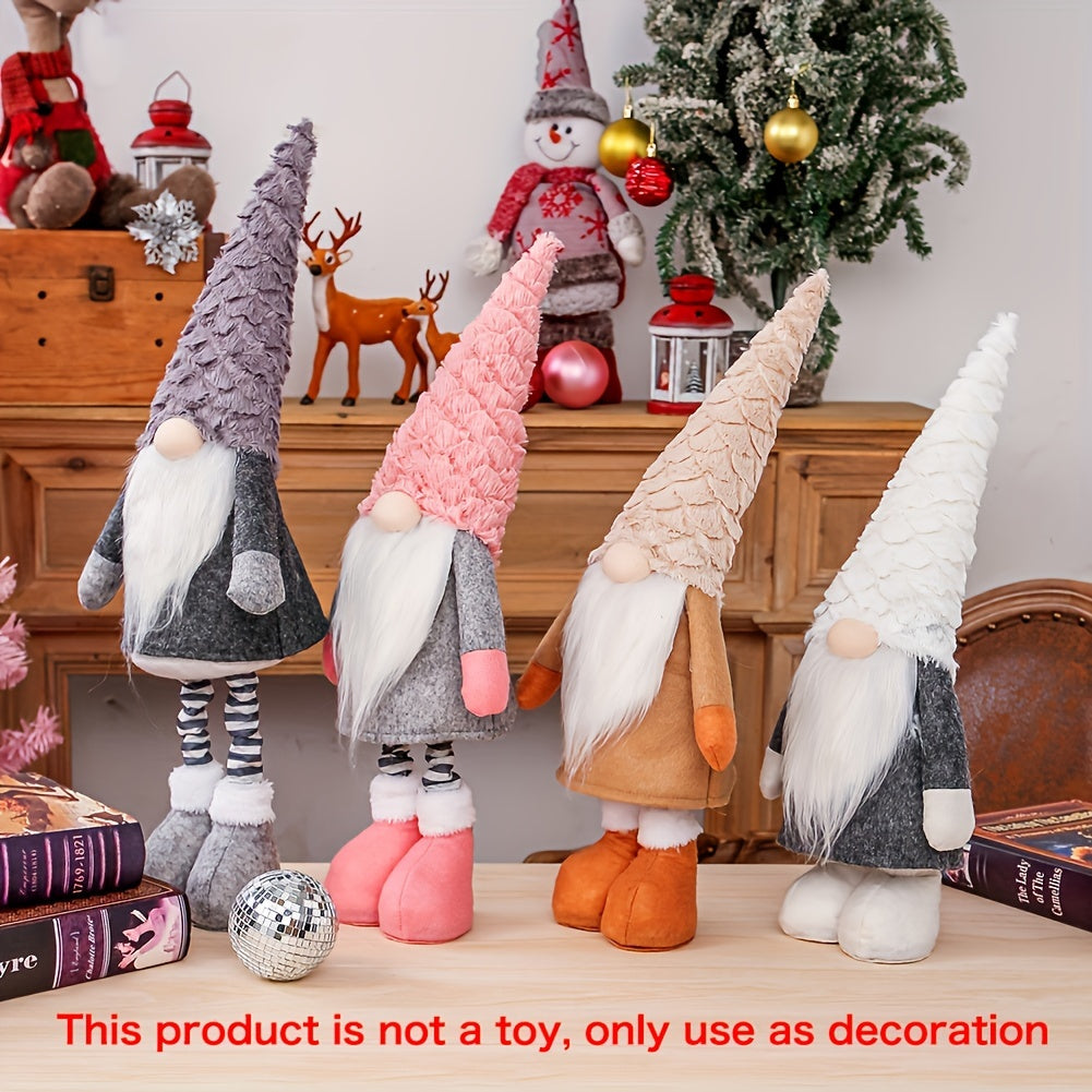 Muñeca de peluche telescópica de anciano sin rostro para decoraciones navideñas y fiestas