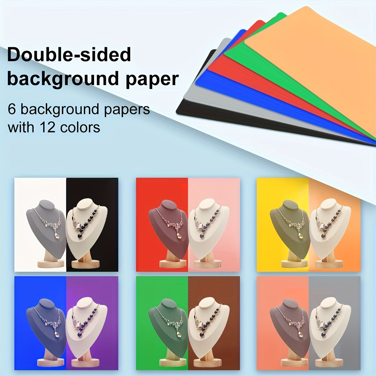 15.8 Inch Photo Studio Light Box with 160 LED Soft Light and 6 Dual-Side Color Backdrops