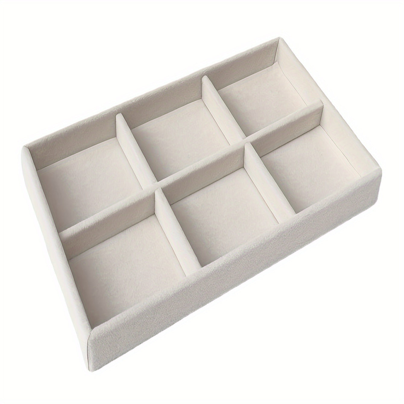 Flannel Jewelry Organizer Tray with Stackable Drawer Dividers for Earrings Necklaces and Bracelets