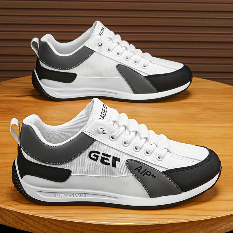 Zapatillas casuales de bloques de color para hombre para correr, duraderas y aptas para todas las estaciones