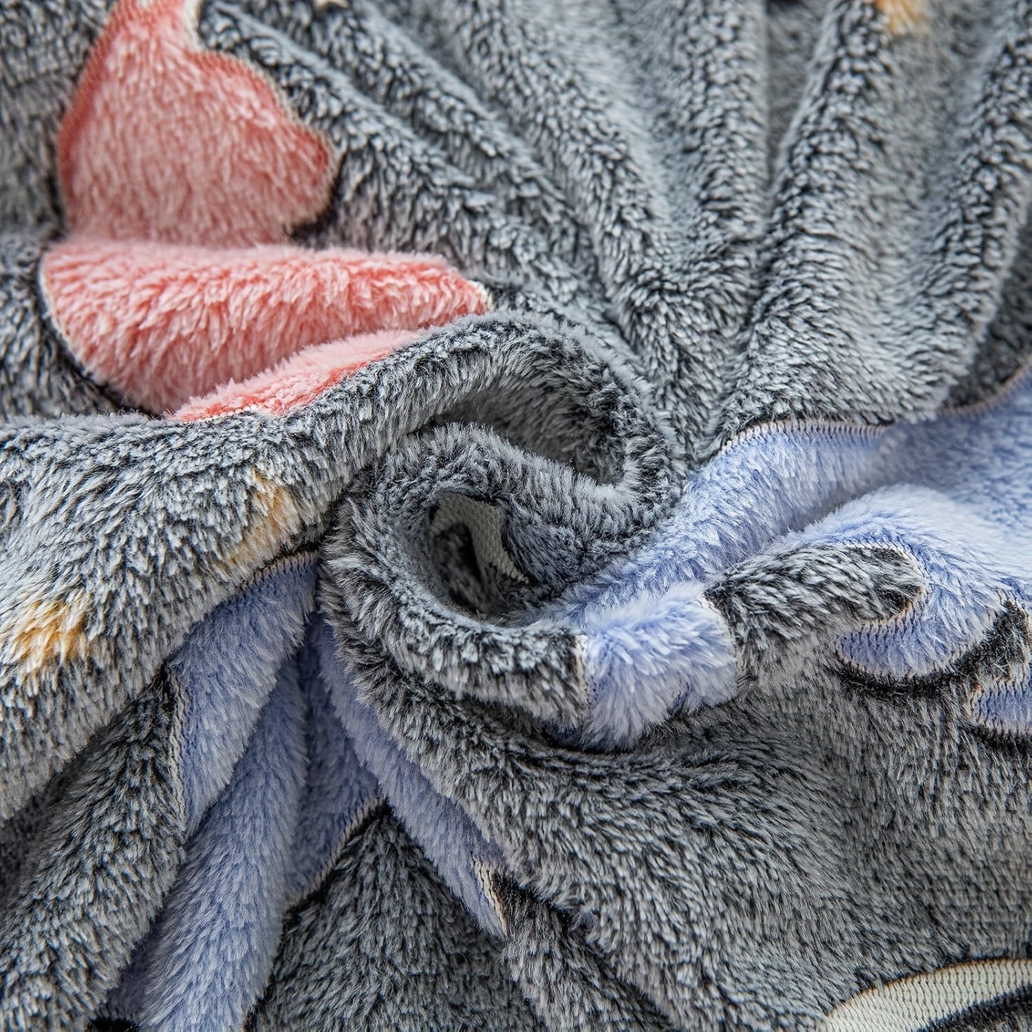 Glow-in-the-Dark Cat Design Cozy Blanket Soft Throw for Sofa Bed Car Office 127cmx60cm