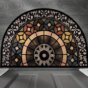 Zarif Vintage Yarmida Kirish Gilami - Luxurious Crystal Velvet, Anti-Skid Orqa Qismi, Zamonaviy Dizayn, Yashash Xonasi, Yotoqxona va Kirish Joyi Uchun