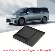 Universal Silicone Car Center Console Organizer Non-Slip Multi-Compartment Black