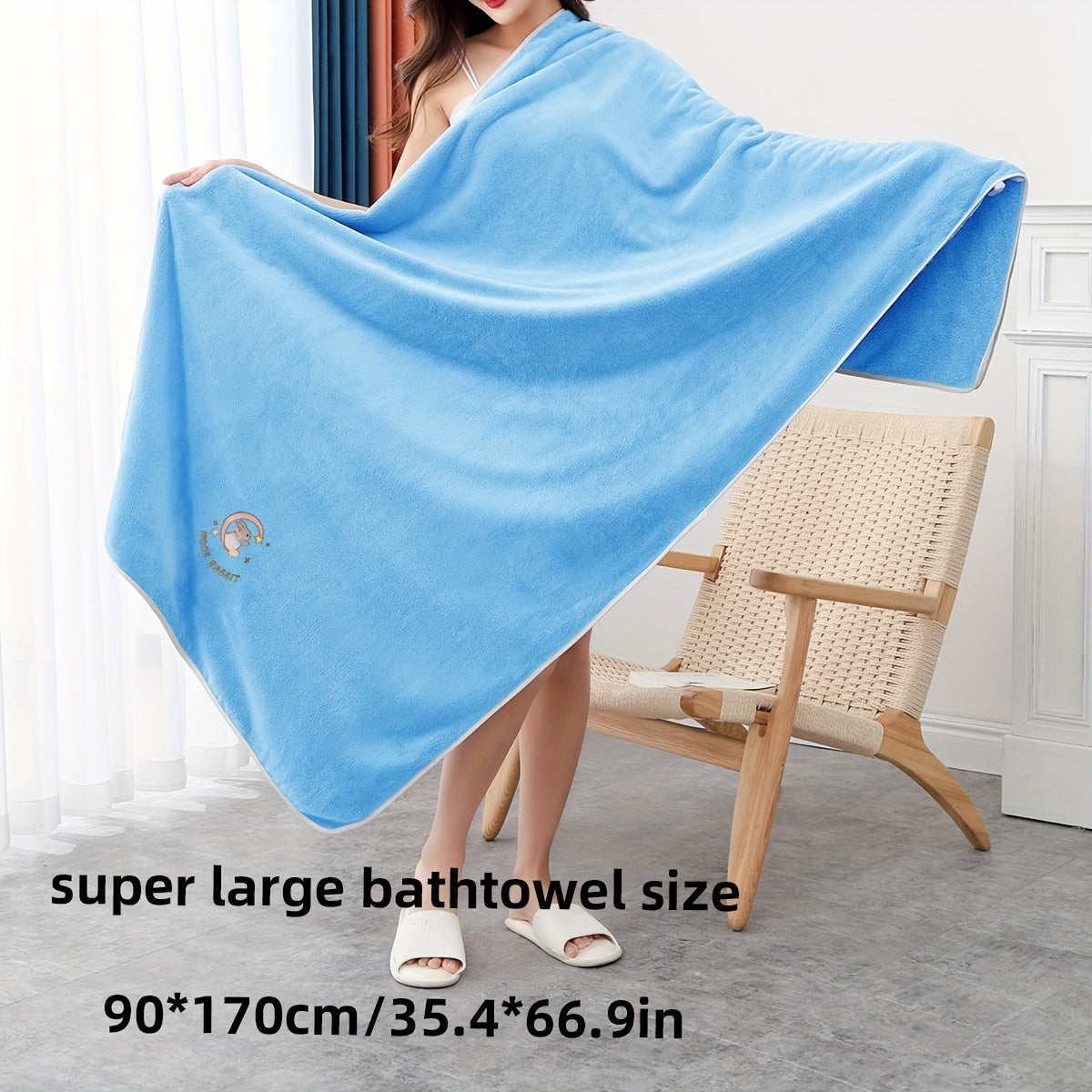 Yumshoq multfilm quyon sochiq to'plami - yuqori singdiruvchi, tez quriydigan aralashma hammom uchun zarur narsalar.