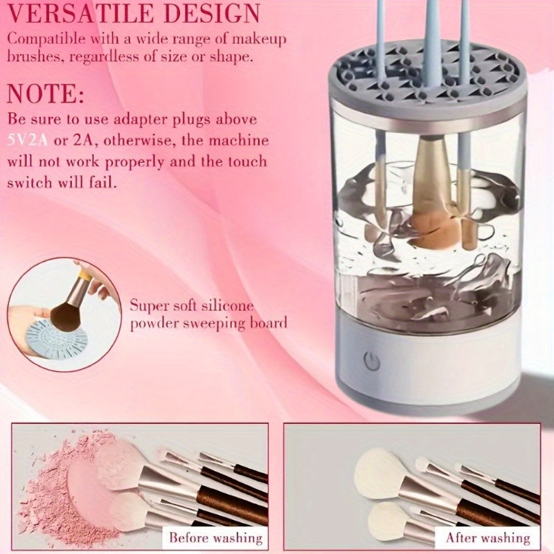 Electric Makeup Brush Cleaner USB Powered Multi-Branch Hands-Free Sponges Blender Cleaner