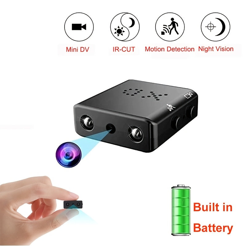 Compact 720p Video Recording Camera with Night Vision Motion Detection Battery