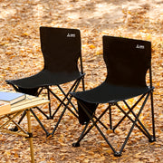 Suncojia Portativ Egiluvchi Stul Orqa O'rindiq va Po'lat Ramka Bilan Kamping va Baliq Ovi Uchun.